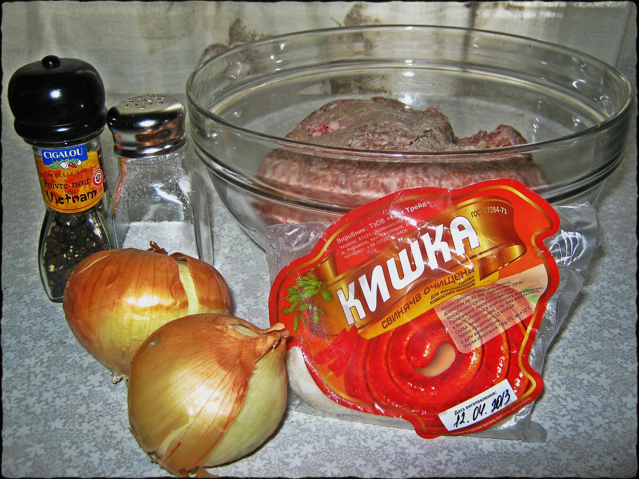 1 ингредиенты для колбасок
